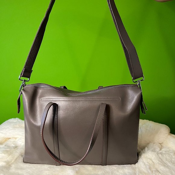 LIGHT BROWN LEATHER BRIEFCASE BY DANIER - Picture 2 of 12